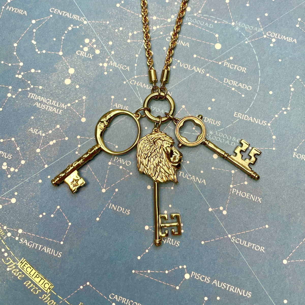 Lion Key Necklace