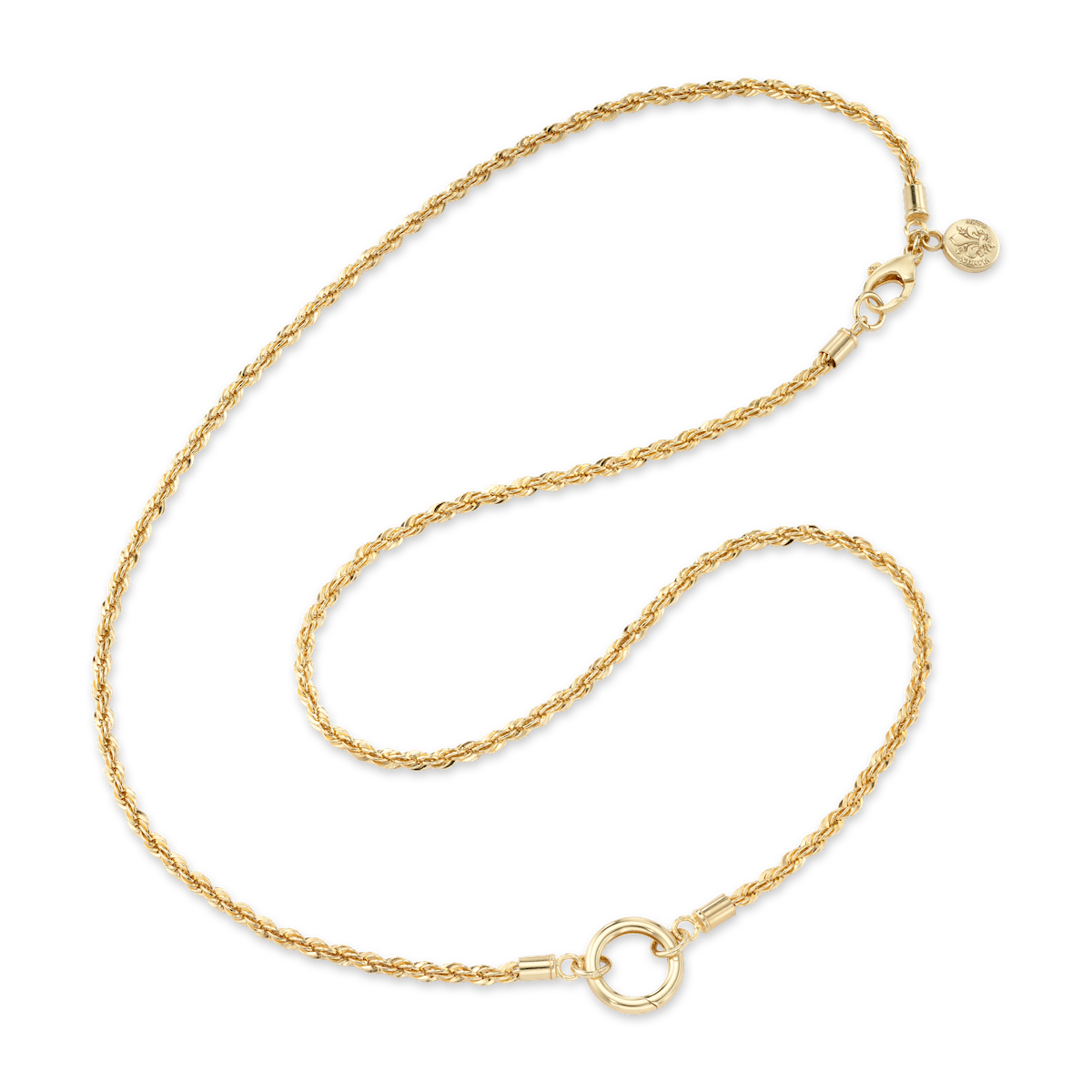 Inspired Essentials Rope Chain Loop Charm Necklace - 24"