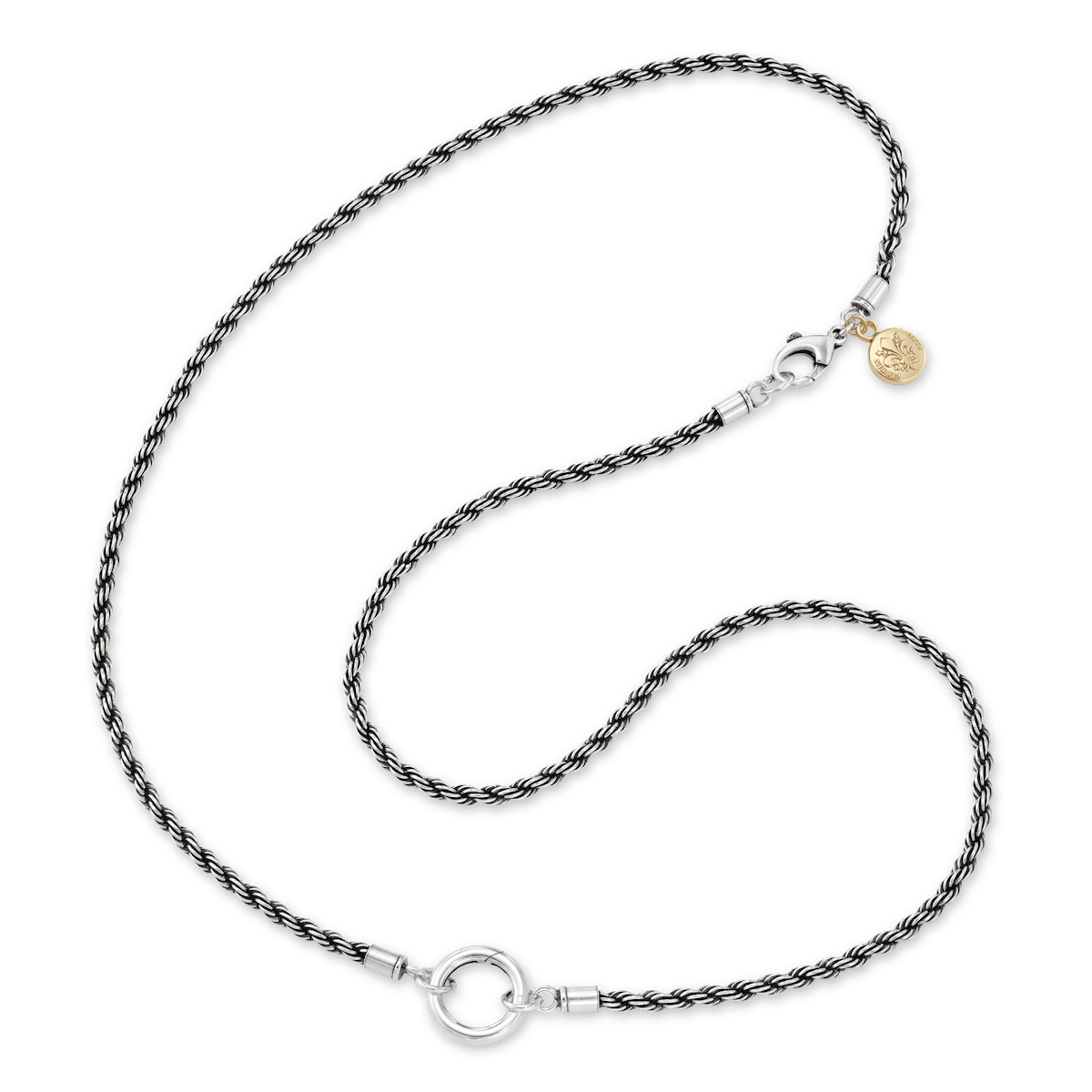 Inspired Essentials Rope Chain Loop Charm Necklace - 24&quot;