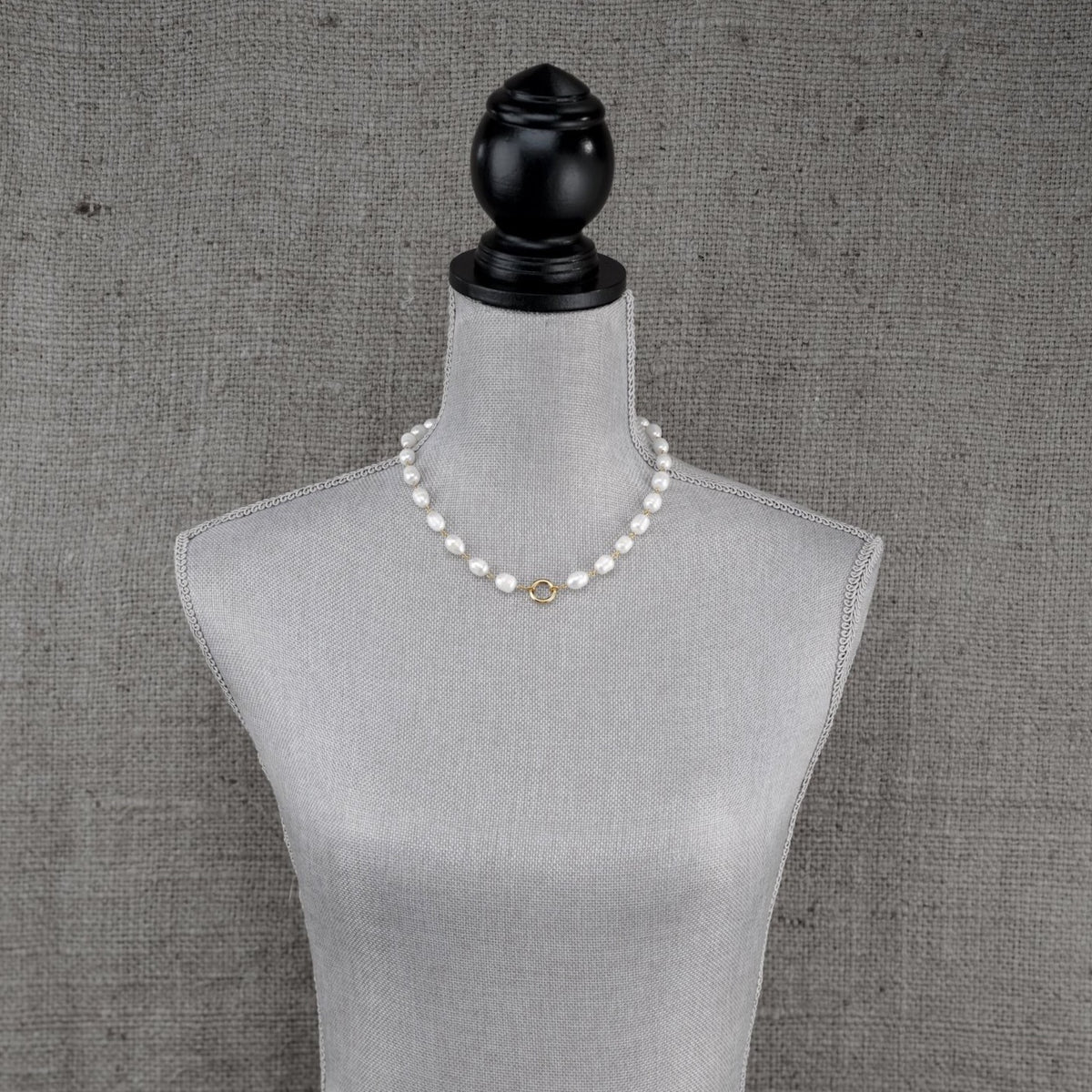 Inspired Essentials Pearl Loop Charm Necklace - 18&quot;