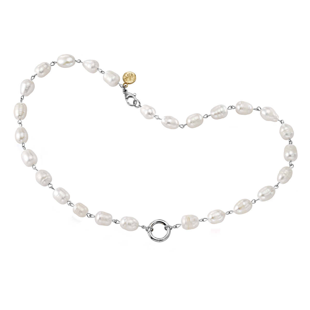 Inspired Essentials Pearl Loop Charm Necklace - 18&quot;