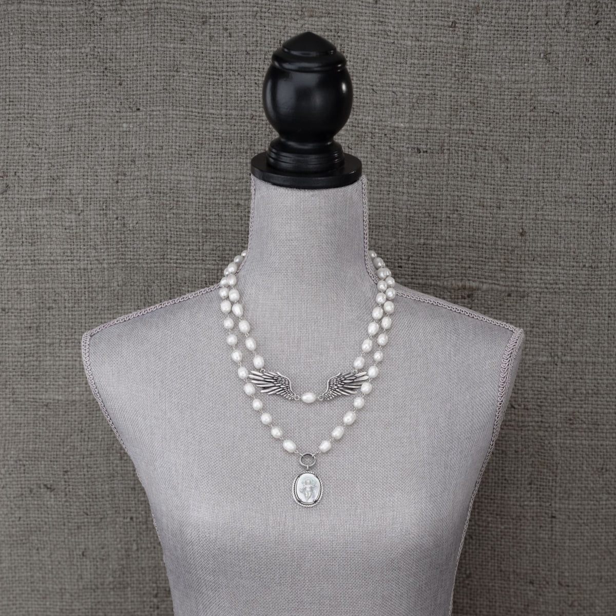 Angel Wing Pearl Necklace