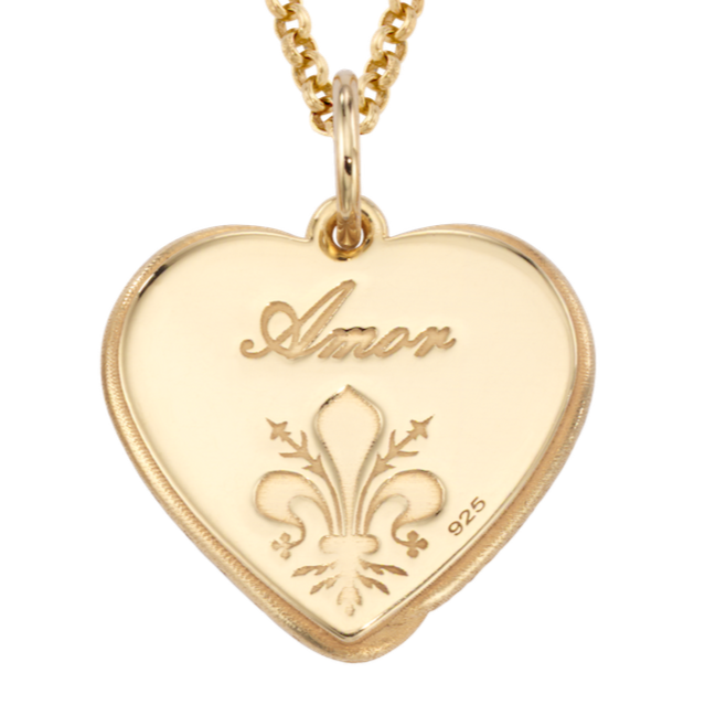 Lover&#39;s Heart Serpent Enamel Medallion Charm
