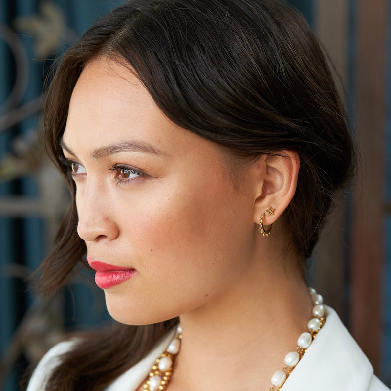 Medici Huggie Hoop Earrings