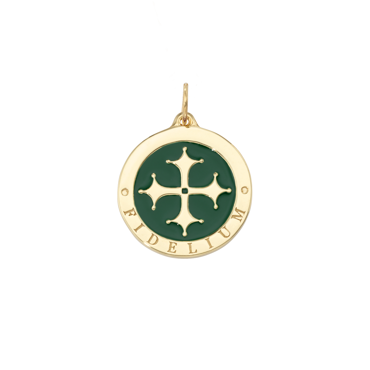 Maltese Cross Enamel Medallion Charm