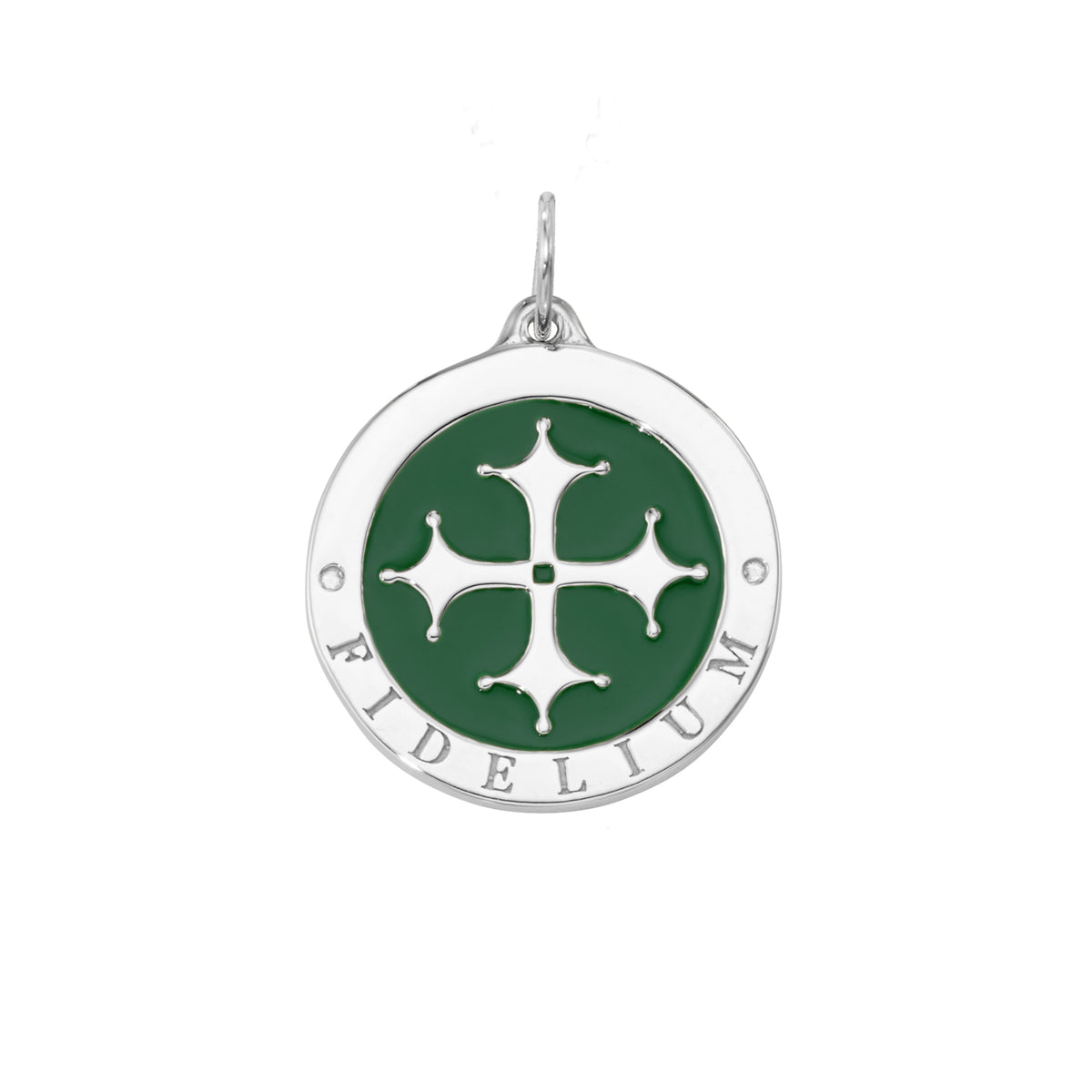 Maltese Cross Enamel Medallion Charm