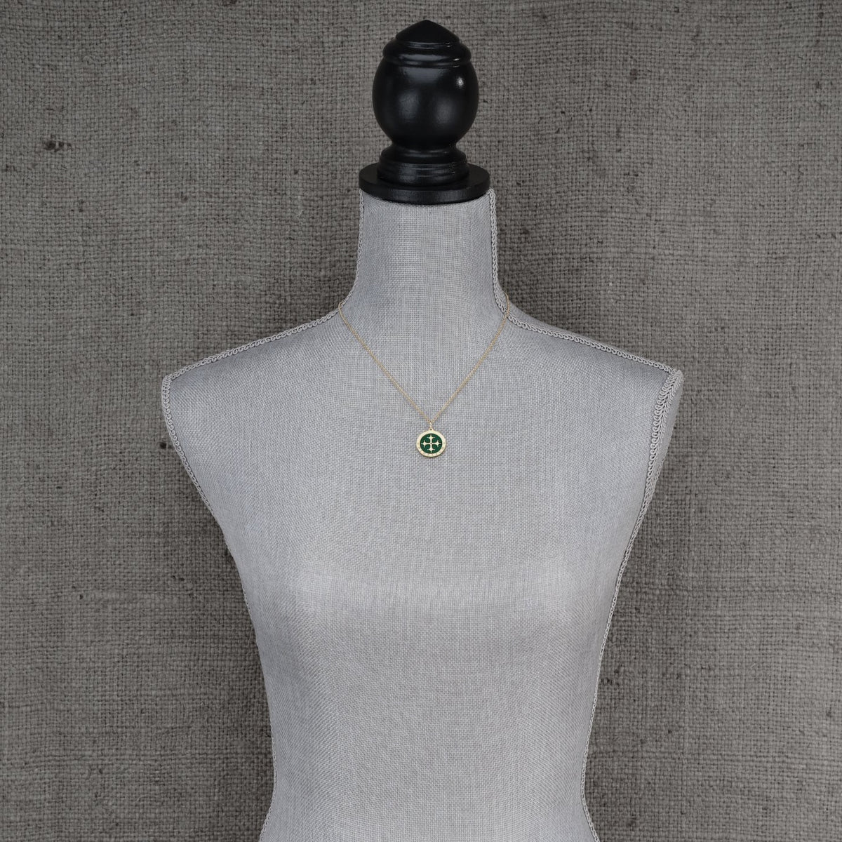 Maltese Cross Enamel Medallion Necklace