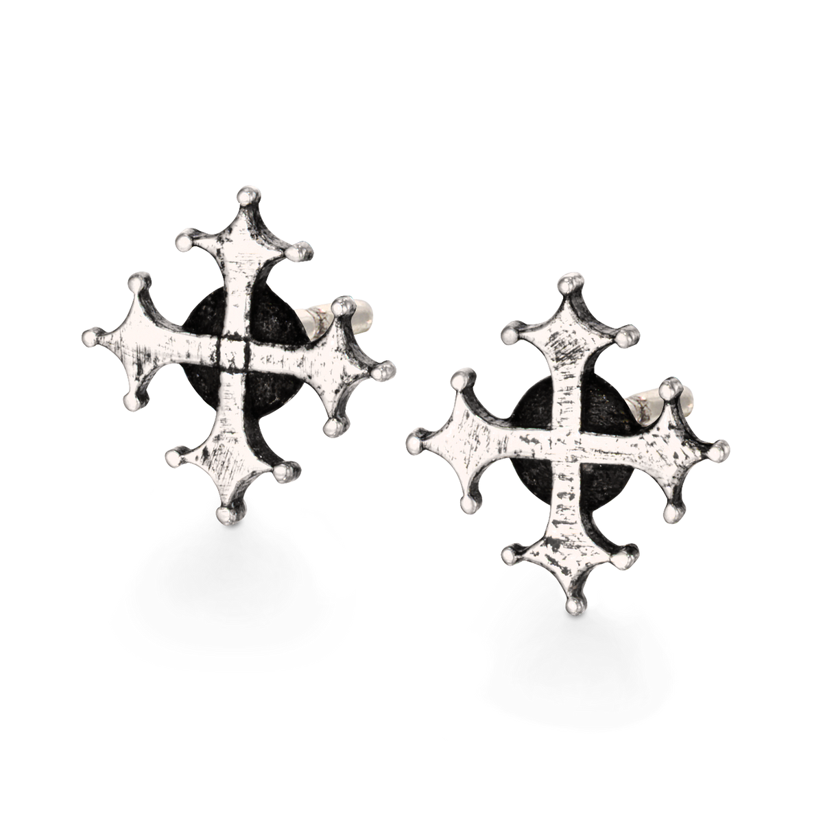 Maltese Cross Stud Earrings