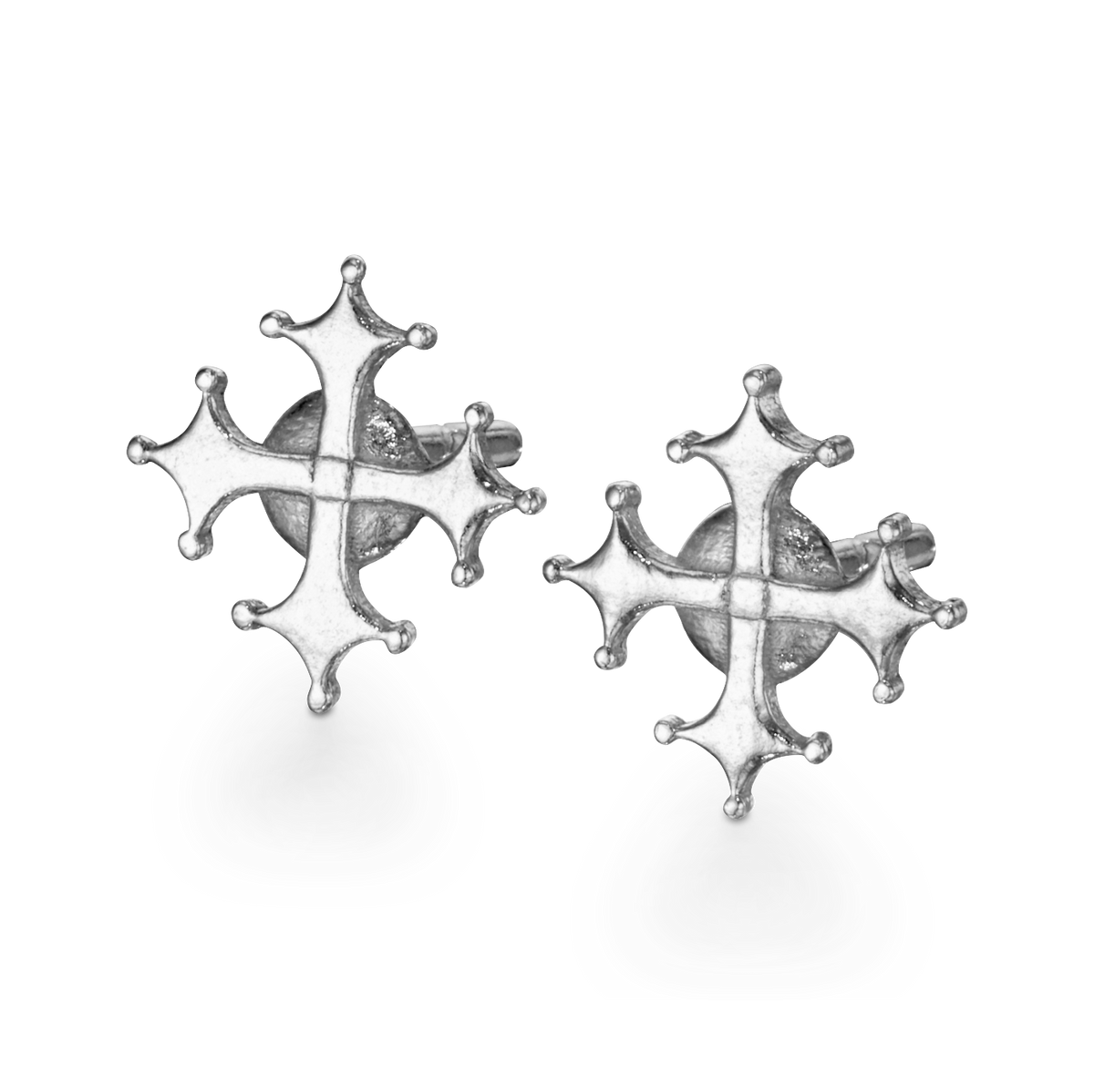 Maltese Cross Stud Earrings