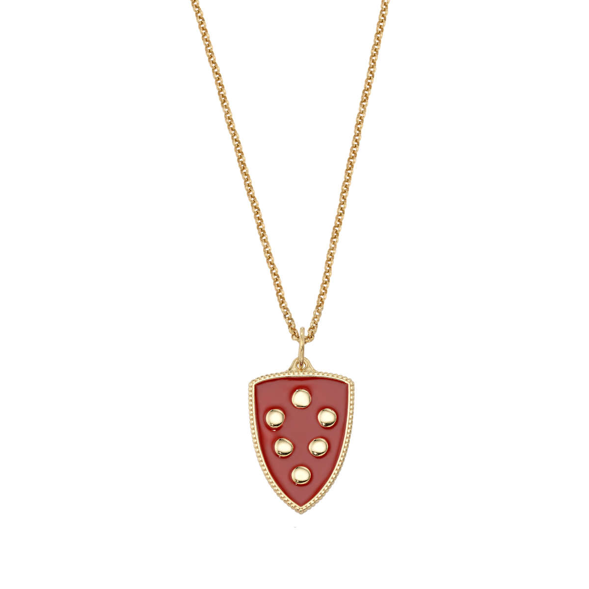 Medici Enamel Shield Necklace