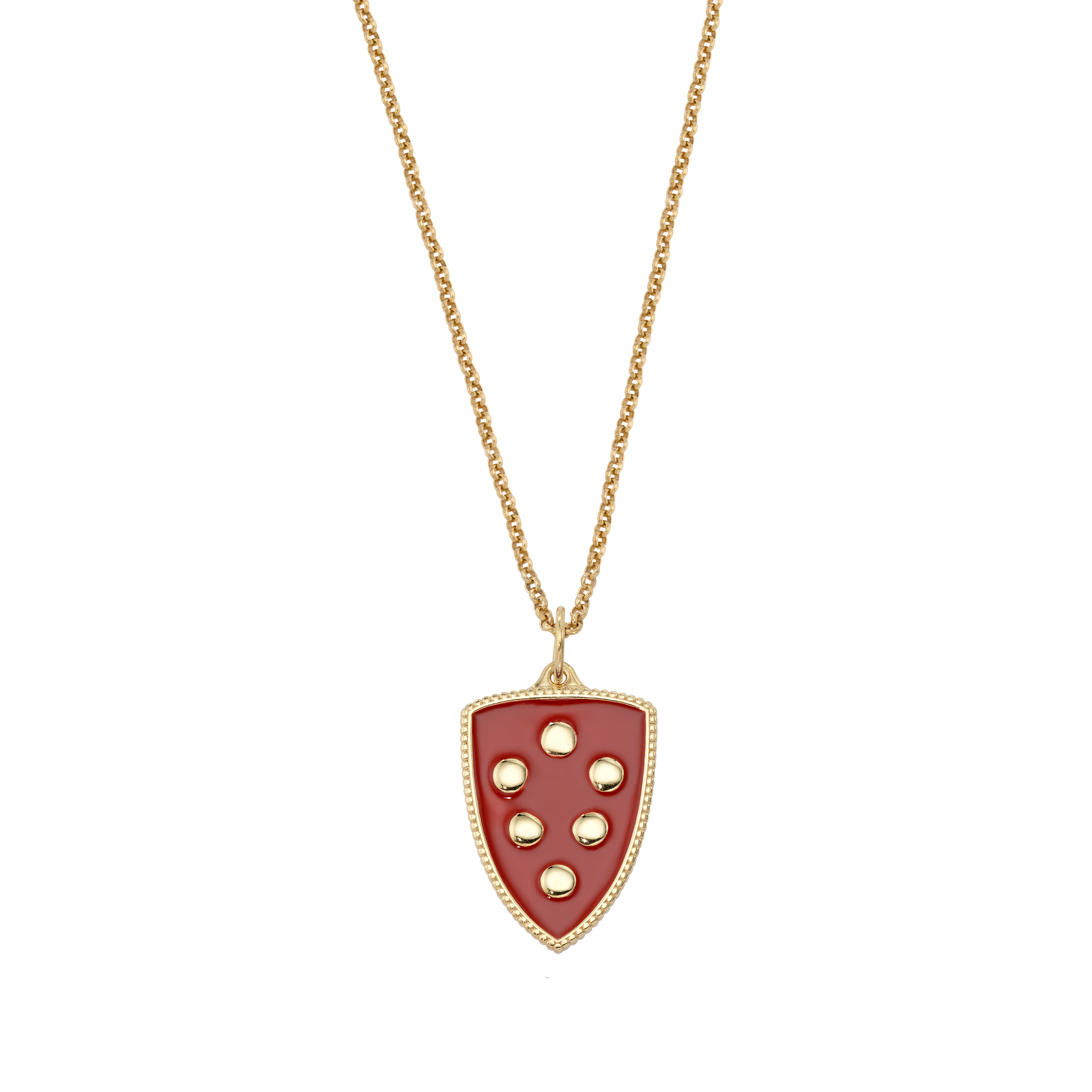 Medici Enamel Shield Necklace