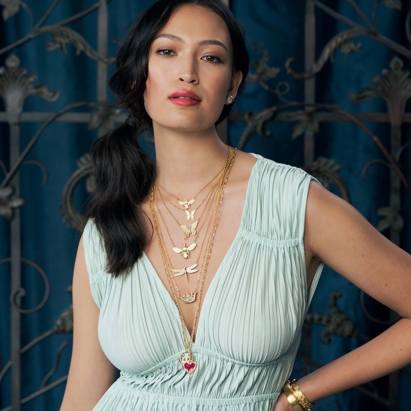 Acanthus Crown Satellite Chain Necklace