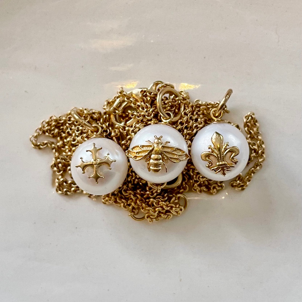Bee Pearl Charm