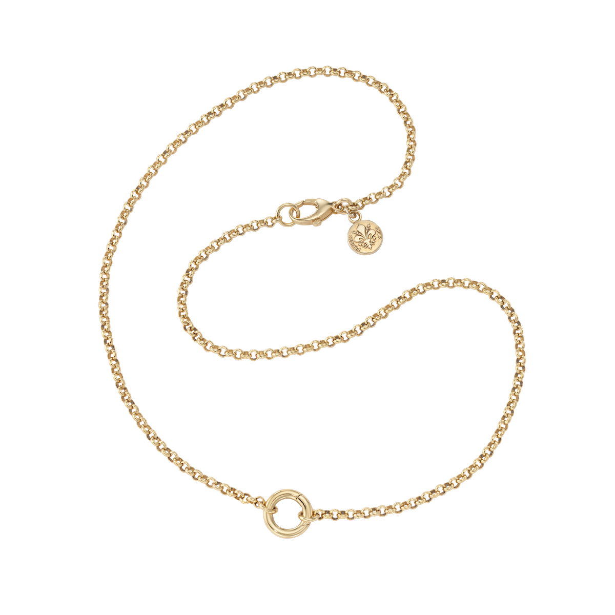 Rolo Loop Charm Necklace - 18&quot;