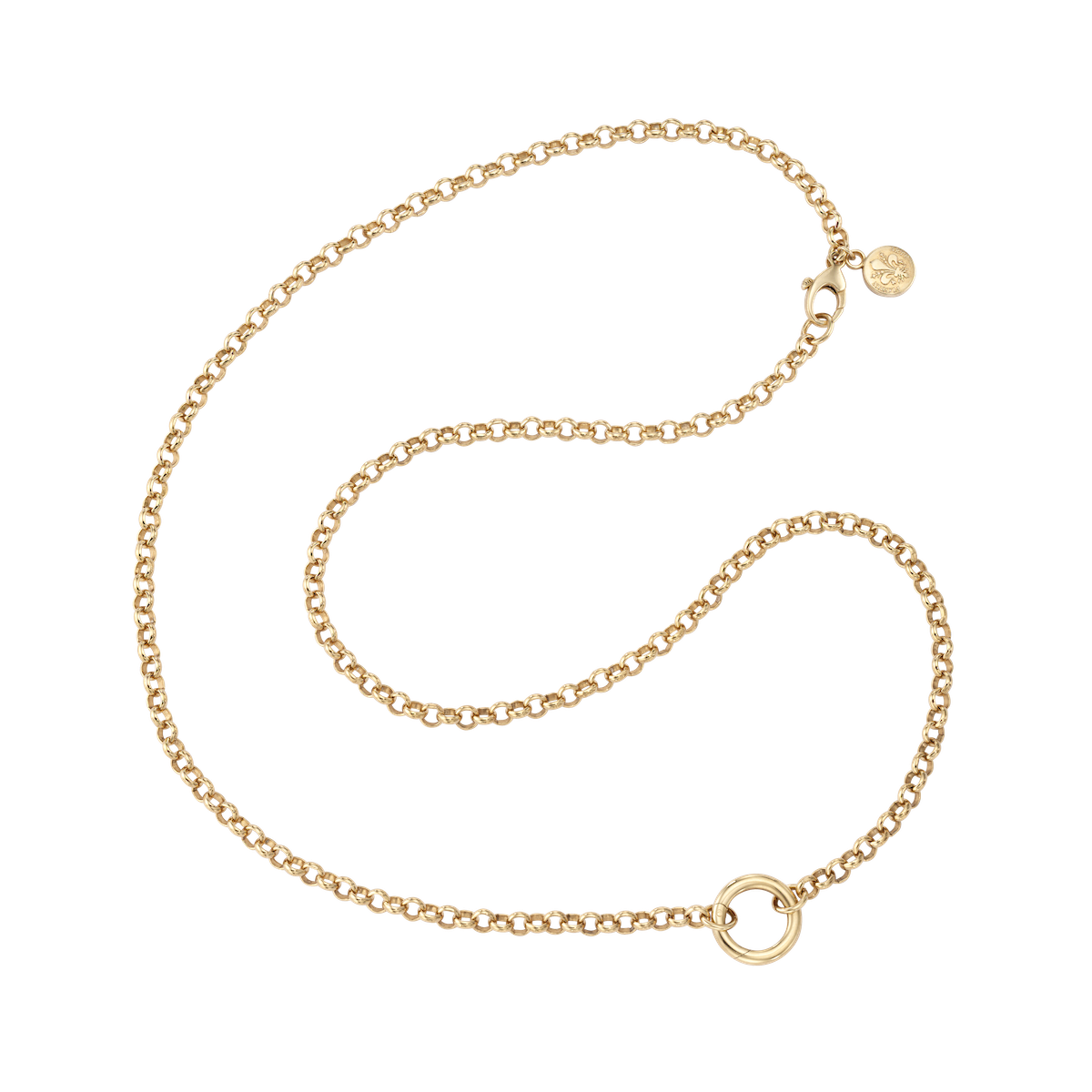 Rolo Loop Charm Necklace - 24&quot;