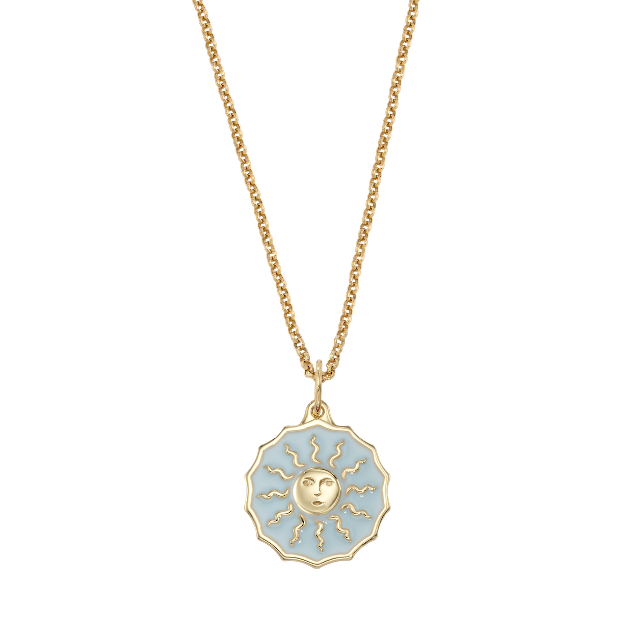 Santa Maria Novella Sun Enamel Shield Necklace