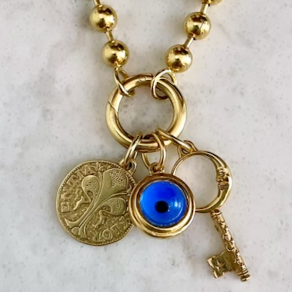 Crescent Mini Moon Key Charm