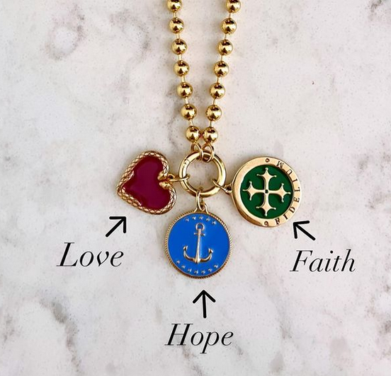 Maltese Cross Enamel Medallion Charm