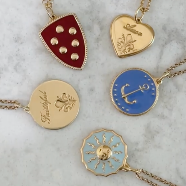 Of the Sea Anchor Enamel Medallion Charm