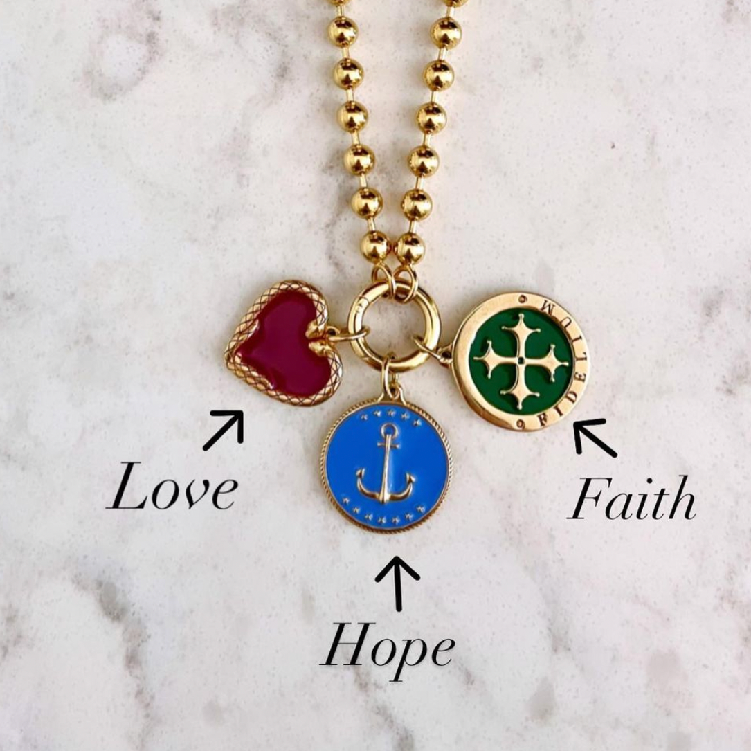 Lover&#39;s Heart Serpent Enamel Medallion Charm