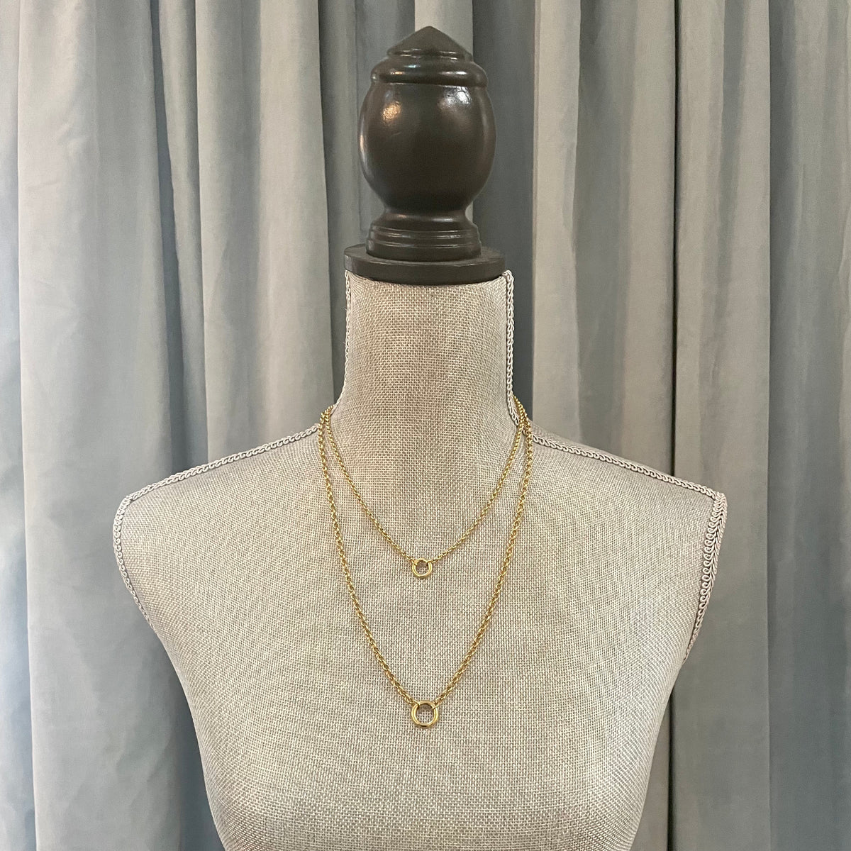 Rolo Loop Charm Necklace - 24&quot;