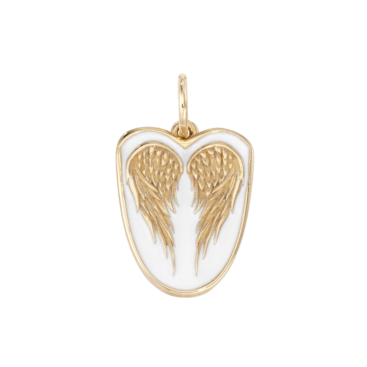 Angel Wing Enamel Shield Charm